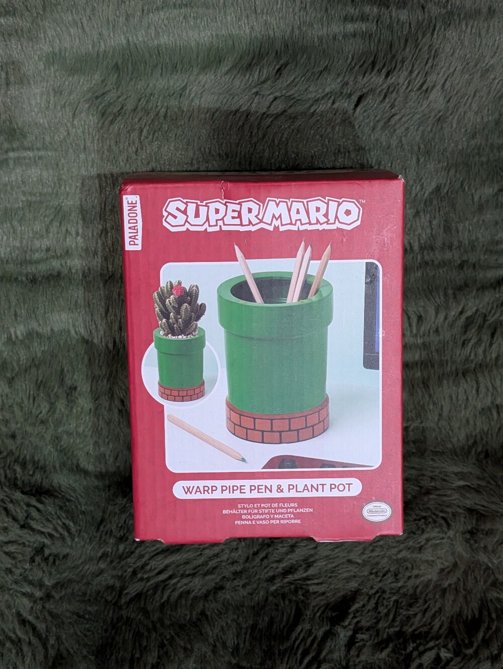 New Officially Licensed Paladone 6" Super Mario Warp Pipe Pen Holder / Plant Pot